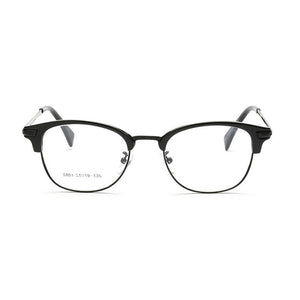 Browline Full Rim Optical Eyeglasses Frame for Men and Women Black and Leopard Glasses Eyewear