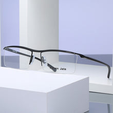 Load image into Gallery viewer, Browline Half Rim Alloy Metal Glasses Frame for Men Eyeglasses Cool Optical Eyewear Man Spectacles Prescription Frame