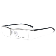 Load image into Gallery viewer, Browline Half Rim Alloy Metal Glasses Frame for Men Eyeglasses Cool Optical Eyewear Man Spectacles Prescription Frame