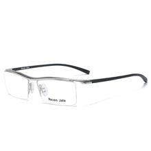 Load image into Gallery viewer, Browline Half Rim Alloy Metal Glasses Frame for Men Eyeglasses Cool Optical Eyewear Man Spectacles Prescription Frame