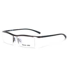 Load image into Gallery viewer, Browline Half Rim Alloy Metal Glasses Frame for Men Eyeglasses Cool Optical Eyewear Man Spectacles Prescription Frame