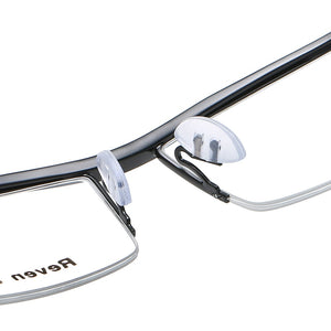 Browline Half Rim Alloy Metal Glasses Frame for Men Eyeglasses Cool Optical Eyewear Man Spectacles Prescription Frame