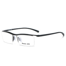 Load image into Gallery viewer, Browline Half Rim Alloy Metal Glasses Frame for Men Eyeglasses Cool Optical Eyewear Man Spectacles Prescription Frame