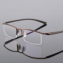 Load image into Gallery viewer, Browline Half Rim Metal Glasses Frame for Men Eyeglasses Cool Optical Eyewear Man Spectacles Prescription Frame 8190