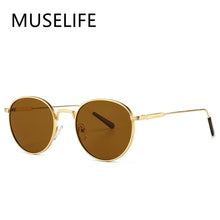 Load image into Gallery viewer, Brown Frameless Gold Metal Ladies Sunglasses Rimless Gradient Lens Blue Sun Glasses For Men UV400 Summer 2023