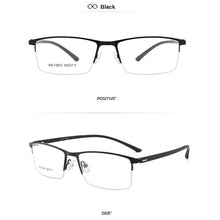 Carica l&#39;immagine nel visualizzatore di Gallery, Business Half Rim Men Glasses Frame Metal Alloy Eyeglasses Cool Optical Eyewear Man Spectacles Prescription Frames