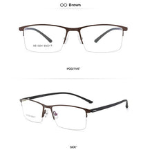 Carica l&#39;immagine nel visualizzatore di Gallery, Business Half Rim Men Glasses Frame Metal Alloy Eyeglasses Cool Optical Eyewear Man Spectacles Prescription Frames