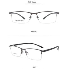 Carica l&#39;immagine nel visualizzatore di Gallery, Business Half Rim Men Glasses Frame Metal Alloy Eyeglasses Cool Optical Eyewear Man Spectacles Prescription Frames