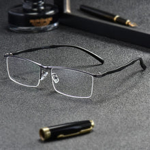 Load image into Gallery viewer, Business Men Browline Half Rim Glasses Frame Metal Alloy Eyeglasses Optical Eyewear Men&#39;s Spectacles Prescription Frames