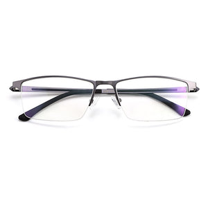 Business Men Semi Frameless Glasses Frame Titanium Alloy S41001 Classic Male's Spectacles Prescription Frames With Spring Hinge