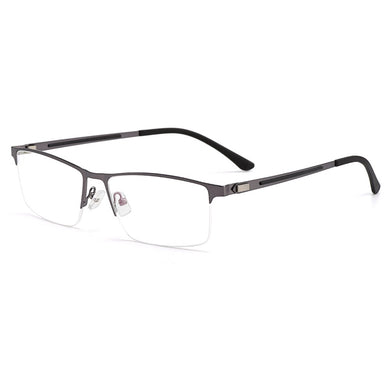Business Men Semi Frameless Glasses Frame Titanium Alloy S41001 Classic Male's Spectacles Prescription Frames With Spring Hinge