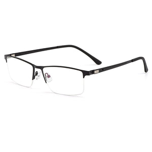 Business Men Semi Frameless Glasses Frame Titanium Alloy S41001 Classic Male's Spectacles Prescription Frames With Spring Hinge