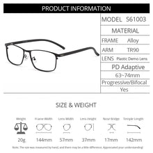 Carica l&#39;immagine nel visualizzatore di Gallery, Business Men Titanium Alloy Full Rim Glasses Frame S61003 For Male&#39;s Prescription Spectacles Eyewear With Flexible Temples Legs