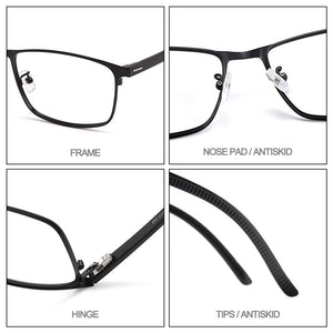 Business Men Titanium Alloy Full Rim Glasses Frame S61003 For Male's Prescription Spectacles Eyewear With Flexible Temples Legs