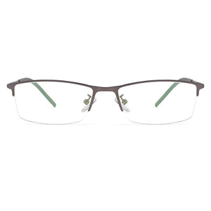 Business Men Titanium Alloy Semi Frameless Glasses Frame S6607 Classic Women Spectacles Prescription Frames With Spring Hinges