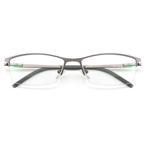 Business Men Titanium Alloy Semi Frameless Glasses Frame S6607 Classic Women Spectacles Prescription Frames With Spring Hinges