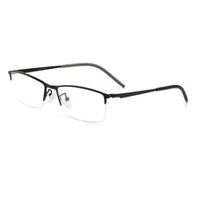 Load image into Gallery viewer, Business Men Titanium Alloy Semi Frameless Glasses Frame S6607 Classic Women Spectacles Prescription Frames With Spring Hinges