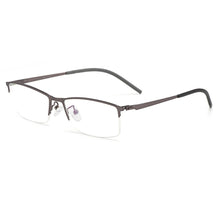Load image into Gallery viewer, Business Men Titanium Alloy Semi Frameless Glasses Frame S6607 Classic Women Spectacles Prescription Frames With Spring Hinges