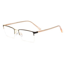 Carica l&#39;immagine nel visualizzatore di Gallery, Business Semi Rim Metal Alloy Men Glasses Frame Eyeglasses Brand Designer Optical Eyewear For Man Prescription Spectacles M18046