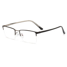 Carica l&#39;immagine nel visualizzatore di Gallery, Business Semi Rim Metal Alloy Men Glasses Frame Eyeglasses Brand Designer Optical Eyewear For Man Prescription Spectacles M18046