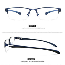 Load image into Gallery viewer, Business Style MEN Titanium Alloy Myopia Glasses ,Male Half Frame Business Resin Lenses Eyeglasses For Prescription  M100