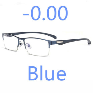 Business Style MEN Titanium Alloy Myopia Glasses ,Male Half Frame Business Resin Lenses Eyeglasses For Prescription  M100