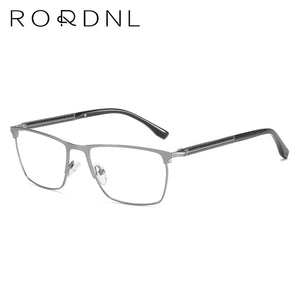 Business Style Optical Glasses Frame Men Myopia Prescription Eyeglasses Frame Male Square Stainless Steel Eyewear Frame Brand