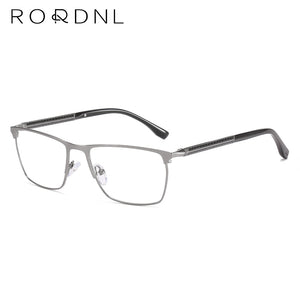 Business Style Optical Glasses Frame Men Myopia Prescription Eyeglasses Frame Male Square Stainless Steel Eyewear Frame Brand