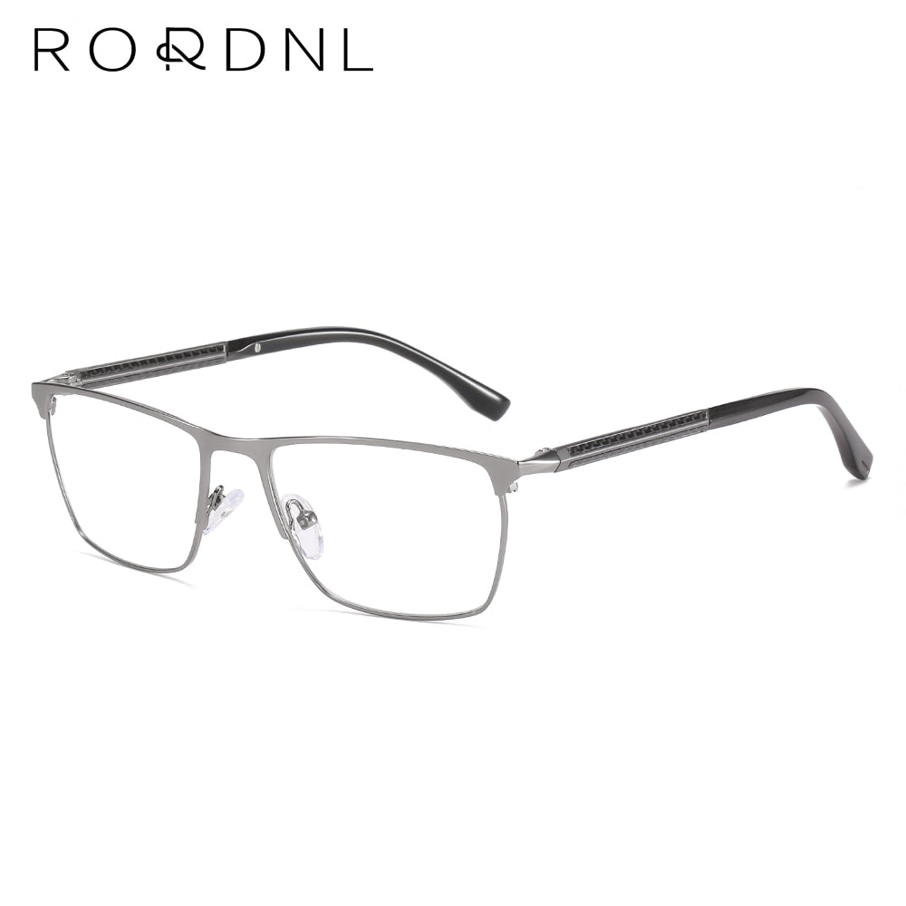 Business Style Optical Glasses Frame Men Myopia Prescription Eyeglasses Frame Male Square Stainless Steel Eyewear Frame Brand