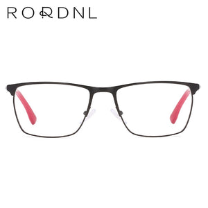 Business Style Optical Glasses Frame Men Myopia Prescription Eyeglasses Frame Male Square Stainless Steel Eyewear Frame Brand