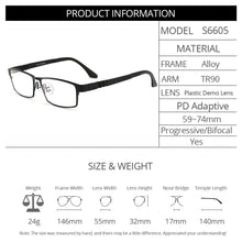 Load image into Gallery viewer, Business Titanium Alloy Full Rim Glasses Frame S6605 For Men&#39;s Prescription Spectacles Eyewear With Flexible TR90 Temples Legs