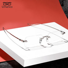 Load image into Gallery viewer, Business Ultralight Rimless Square Reading Glasses for Men Block Blue Light Look Near Presbyopia Eyewear +1.0 +1.5 +2.0 +2.5 +3