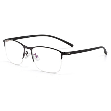 Business Women Semi Frameless Titanium Alloy Glasses Frame Men's Classic Optical Eyewear With Flexible Temples Legs S61005