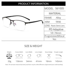 Load image into Gallery viewer, Business Women Semi Frameless Titanium Alloy Glasses Frame Men&#39;s Classic Optical Eyewear With Flexible Temples Legs S61005