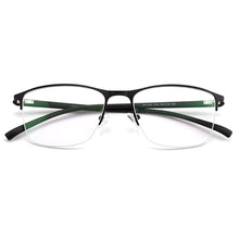 Load image into Gallery viewer, Business Women Semi Frameless Titanium Alloy Glasses Frame Men&#39;s Classic Optical Eyewear With Flexible Temples Legs S61005