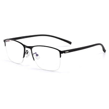 Load image into Gallery viewer, Business Women Semi Frameless Titanium Alloy Glasses Frame Men&#39;s Classic Optical Eyewear With Flexible Temples Legs S61005