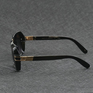Business glasses for men and women Stylish square sunglasses Black flat mirror Bright black optical mirror Myopia frame Dark gla