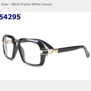 Business glasses for men and women Stylish square sunglasses Black flat mirror Bright black optical mirror Myopia frame Dark gla