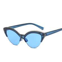 Load image into Gallery viewer, Butterfly Cat Eye Sunglasses Women 2023 Brand Designer Blue Sun Glasses For Women Trendy Tinted Color Shade UV400