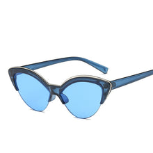 Load image into Gallery viewer, Butterfly Cat Eye Sunglasses Women 2023 Brand Designer Blue Sun Glasses For Women Trendy Tinted Color Shade UV400