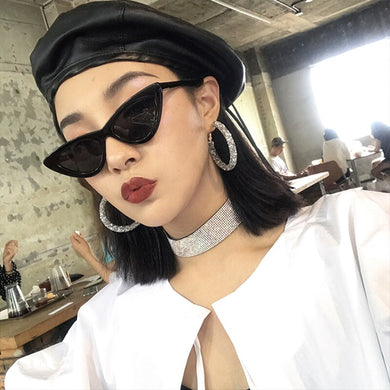Butterfly Hip hop fun bf sunglasses Harajuku Ulzzang triangle cat Vintage couple summer Cat Eye sunglasses