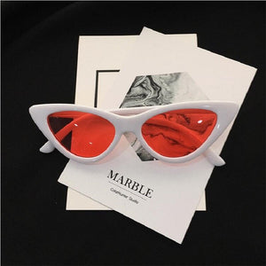 Butterfly Hip hop fun bf sunglasses Harajuku Ulzzang triangle cat Vintage couple summer Cat Eye sunglasses