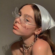 Load image into Gallery viewer, Butterfly Sunglasses Rimless Dragonfly Wing Sunglasses Women Vintage Clear Ocean Lens Eyewear Men Pink Sun Glasses Shades UV400