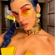 Load image into Gallery viewer, Butterfly Sunglasses Rimless Dragonfly Wing Sunglasses Women Vintage Clear Ocean Lens Eyewear Men Pink Sun Glasses Shades UV400