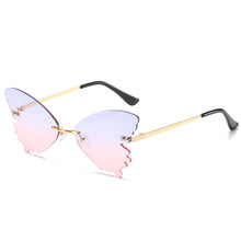 Load image into Gallery viewer, Butterfly Sunglasses women 2023 Rimless Men Women Shades UV400 Metal Glasses oculos masculino Okulary Gafas de sol mujer