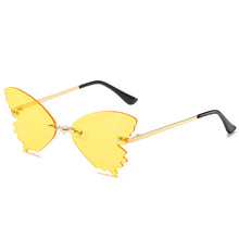 Load image into Gallery viewer, Butterfly Sunglasses women 2023 Rimless Men Women Shades UV400 Metal Glasses oculos masculino Okulary Gafas de sol mujer