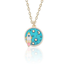 Load image into Gallery viewer, Buy 2 Get 1 Free Cartoon Enamel Rocket Astronaut Earth Star Moon Planet Pendant Necklace Women Jewelry Christmas Gifts Collares
