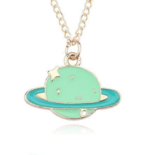 Load image into Gallery viewer, Buy 2 Get 1 Free Cartoon Enamel Rocket Astronaut Earth Star Moon Planet Pendant Necklace Women Jewelry Christmas Gifts Collares