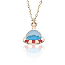 Load image into Gallery viewer, Buy 2 Get 1 Free Cartoon Enamel Rocket Astronaut Earth Star Moon Planet Pendant Necklace Women Jewelry Christmas Gifts Collares
