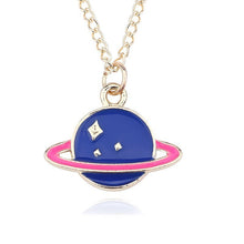 Load image into Gallery viewer, Buy 2 Get 1 Free Cartoon Enamel Rocket Astronaut Earth Star Moon Planet Pendant Necklace Women Jewelry Christmas Gifts Collares